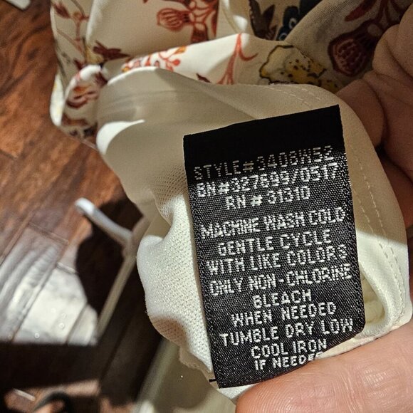 Alyx 1X Floral Peasant Chiffon Top Bohemian Off-Shoulder Flowy Garden Romantic - Picture 6 of 9